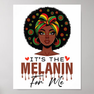 Poster É a Melanina para mim História Negra Mês