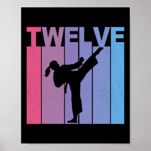 Poster É a minha 12 Bday Karate Girl Arts 12 Anos
