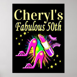 POSTER É A SUA FABULOSA 50ª DESIGN PERSONALIZADA