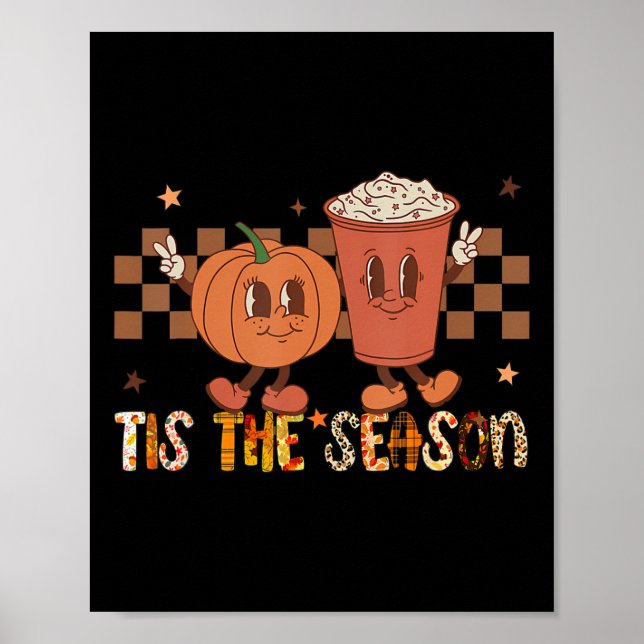 Poster É a Temporada de Abobrinha de Pumpkin Spice Vibraç (Frente)