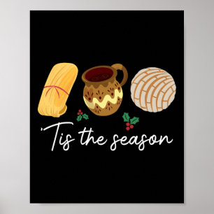 Poster É a Temporada de Tamales Natal Divertido Mexicano