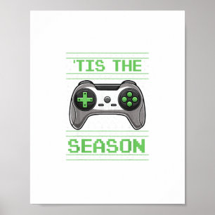 Poster É a Temporada Jogos de Vídeo Natal Xmas Gamer
