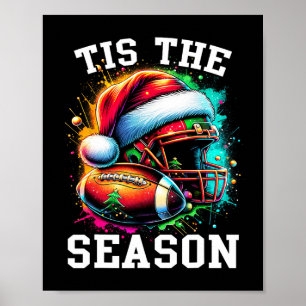 Poster É a Temporada Mãe de Futebol Natal Chapéu do Papai