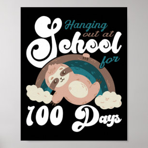 Poster E As Crianças Ficam Na Escola Por 100 Dias