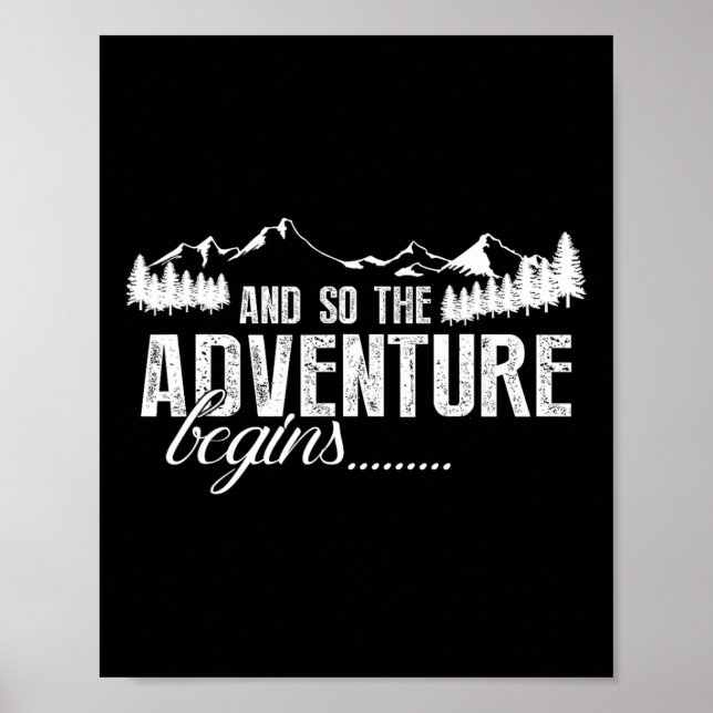 Poster E Assim Começa a Aventura de Acampamento em Viagem (Frente)
