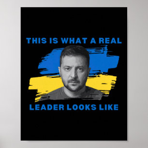 Poster É assim que um verdadeiro líder se parece Zelensky