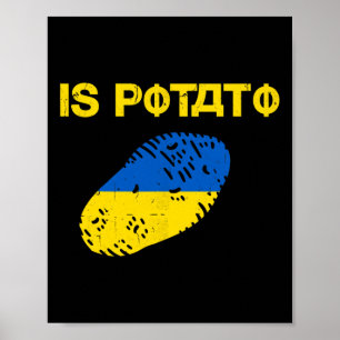 Poster É Batata Engraçado Ucrânia Piada Apoio Ucrânia É P