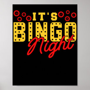 Poster É Bingo Night Engraçado Jogo Sortudo
