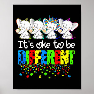 Poster É bom ser diferente, sabendo do Autismo de Elefant