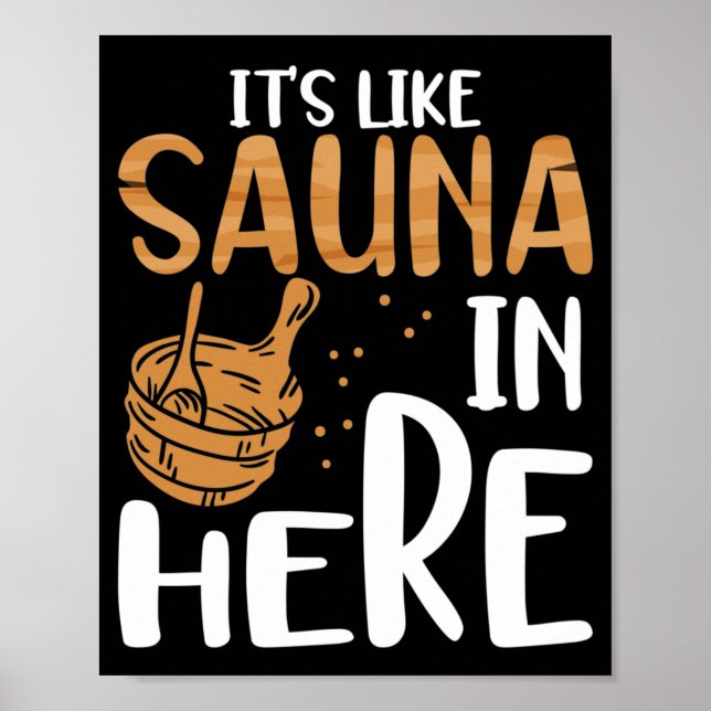 Poster É como sauna aqui (Frente)