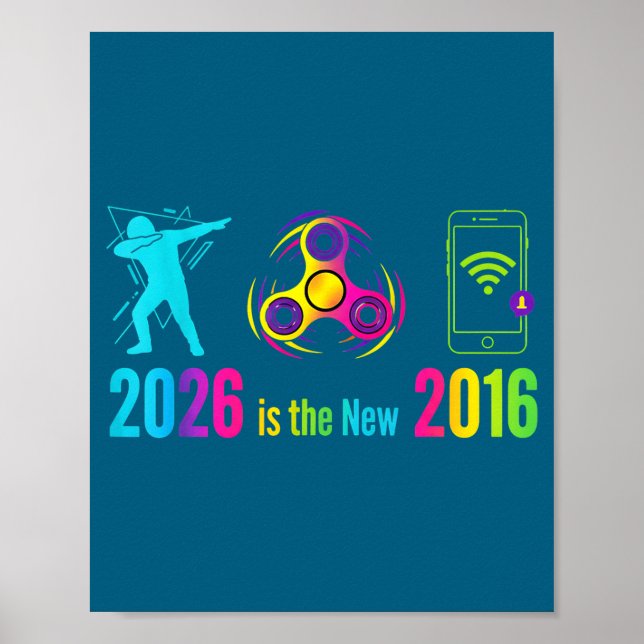 Poster É Década de Vinhetas Nostálgicas Retrô de 2016 (Frente)