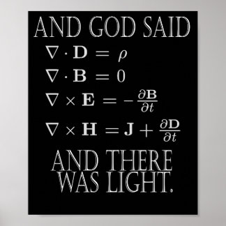 Poster E Deus Disse Equação Maxwell