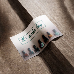 Poster É dia de unhas, cuide das suas unhas, prego 