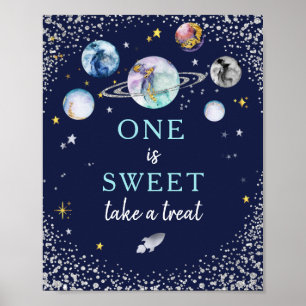 Poster É Doce Pegar Uma Galáxia Espacial De Tratamento An