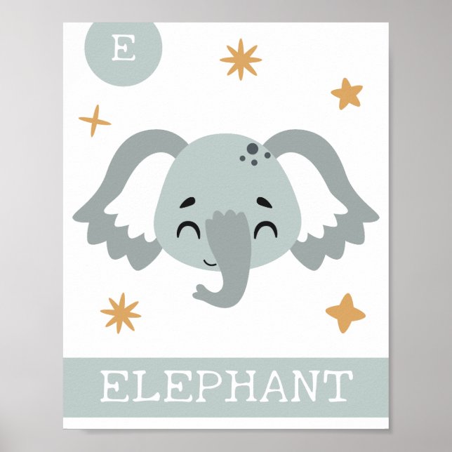 Poster E é para a Enfermeira Elefante, Quarto, Arte Mural (Frente)