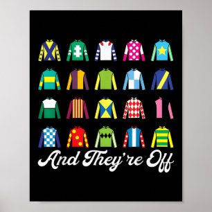 Poster E Eles Estão Fora Da Corrida De Cavalo Derby Day S