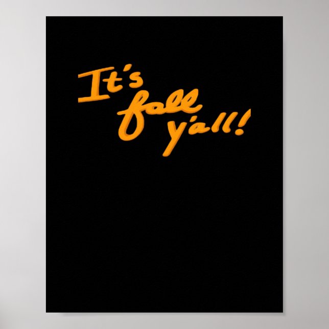 Poster É Estilo estético simples "Y'all" (Frente)