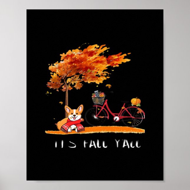 Poster É Fall Y’all Dachshund Autumn Costume (Frente)