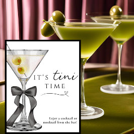 Poster É hora de Tini Sinal de Placa de Bar de Martini Su