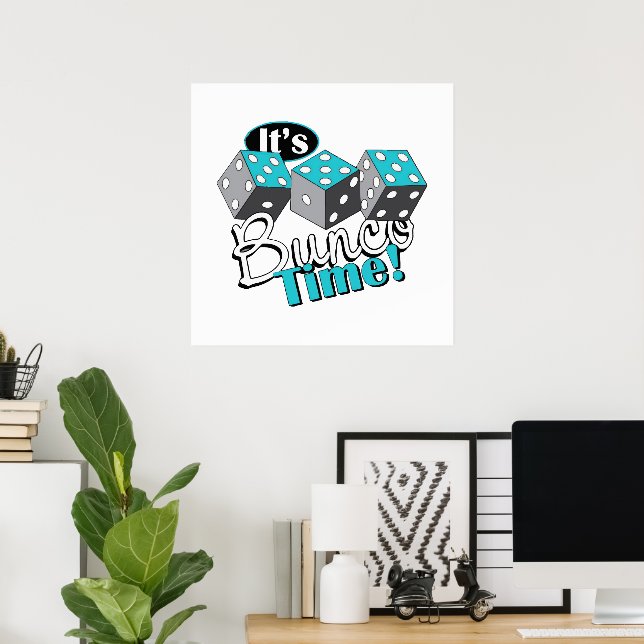 Poster É hora do Bunco! (Escritório em casa)