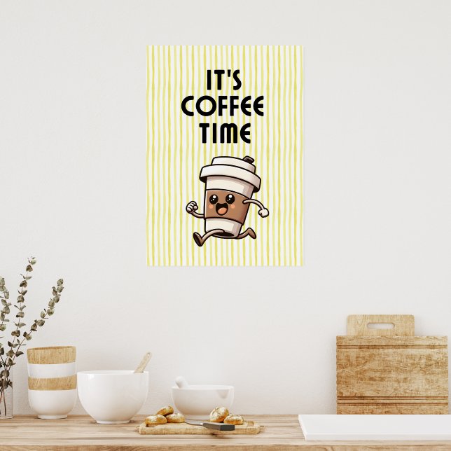 Poster É hora do café (Cozinha)