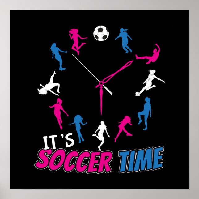 Poster É hora do futebol Citação de futebol feminino (Frente)