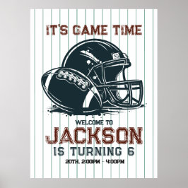 Poster É hora do jogo! Jogo de aniversários de futebol