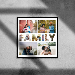 Poster e Impressão de Colagem de Fotos da Família