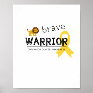 poster e Impressão de infância guerreira corajosa