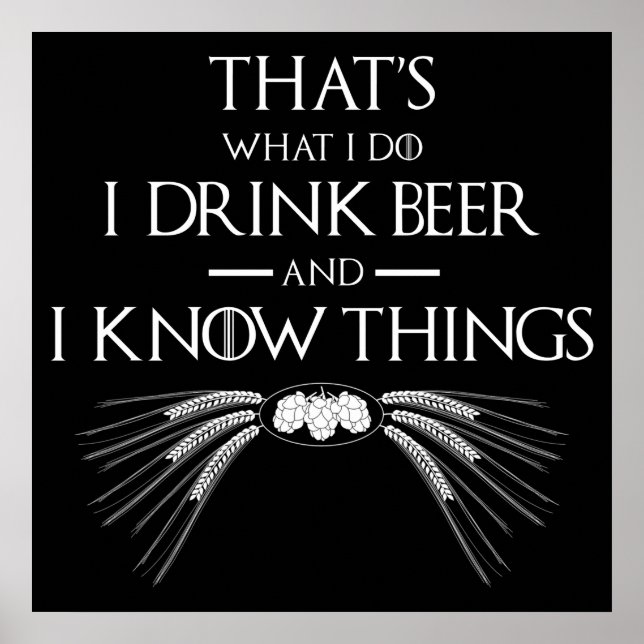 Poster É isso que eu bebo cerveja e sei coisas (Frente)