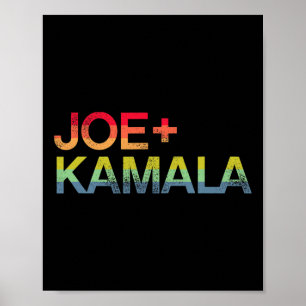 Poster E Kamala Bold Retro Rainbow Pride Biden Harris