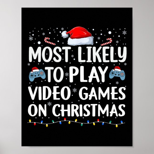 Poster É Mais Provável Jogar Videos games Em Vídeo De Nat (Frente)