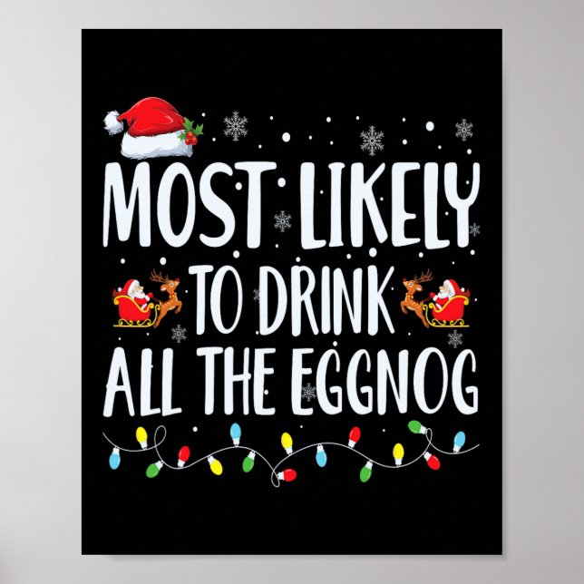 Poster É Mais Provável Que Beba Toda A Onda De Natal (Frente)