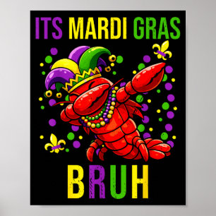Poster É mardi gras mano lagostins dab rapazes adolescent