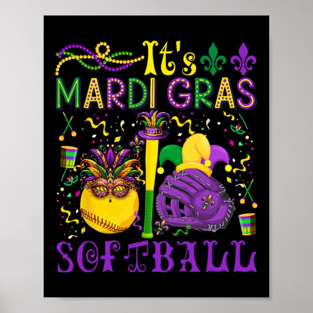 Poster É Mardi Gras Softll Player Equipe Costume Mask (Frente)