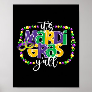 Poster É Mardi Gras Yall Engraçado Adolescentes Crianças 