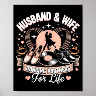 Poster E Marido Esposa Parceiros de Dança Vida