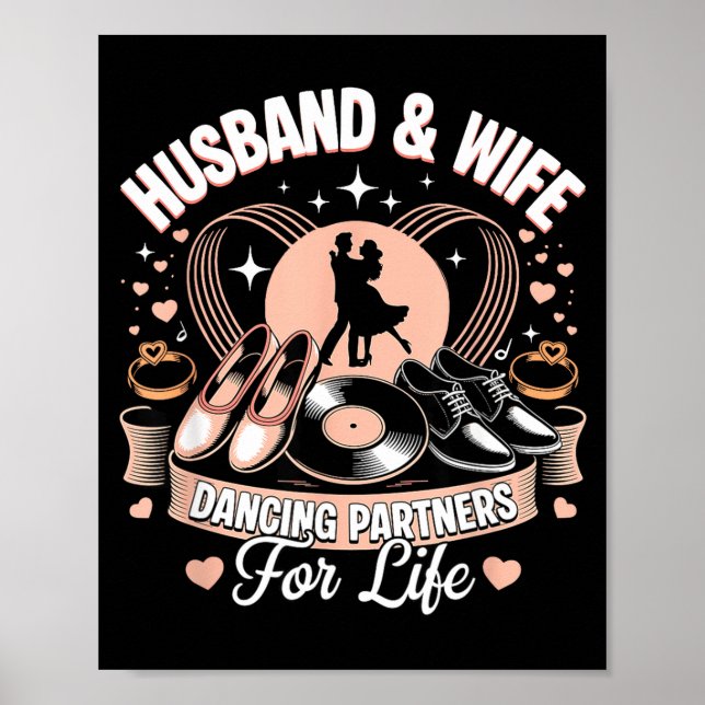 Poster E Marido Esposa Parceiros de Dança Vida (Frente)