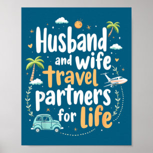 Poster E Marido Esposa Parceiros de Viagem Vida