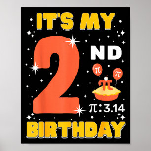Poster É Meu 2º Aniversário Pi Dia Matemática 2 Anos de I