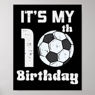 Poster É meu aniversário de 10 anos Futebol 10 anos de id