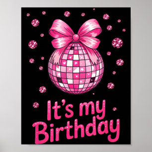Poster É Meu Aniversário Garotas Mulheres Festa de Aniver