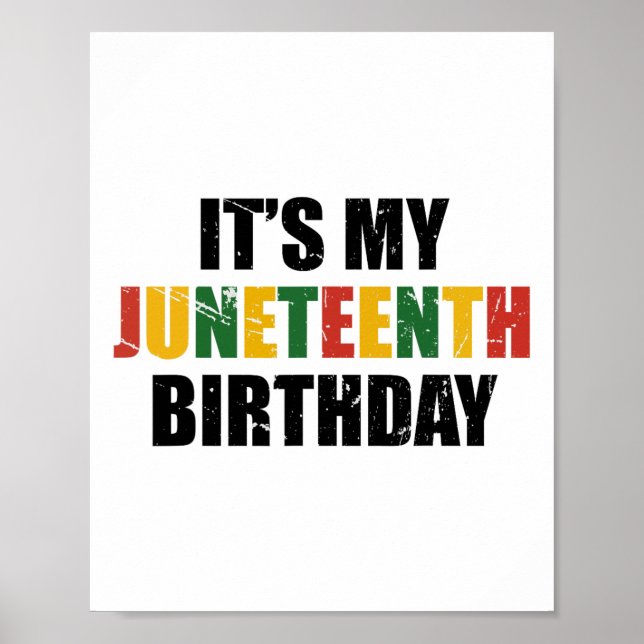 Poster É Meu Aniversário, Juntede Melanin Orgulho African (Frente)