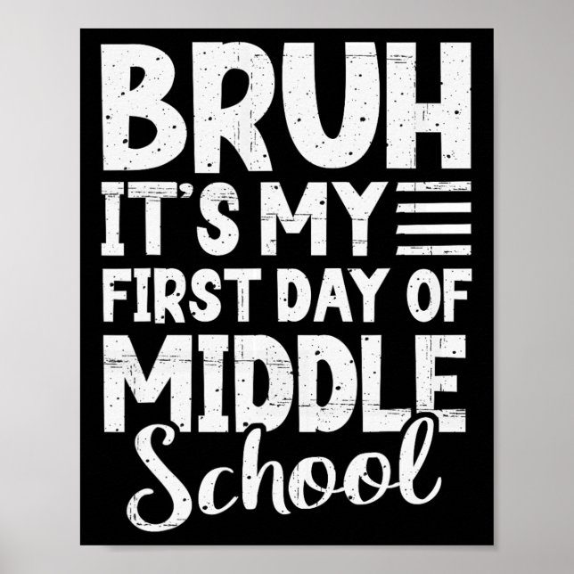 Poster É Meu Primeiro Dia De Ensino Médio De Volta À Esco (Frente)