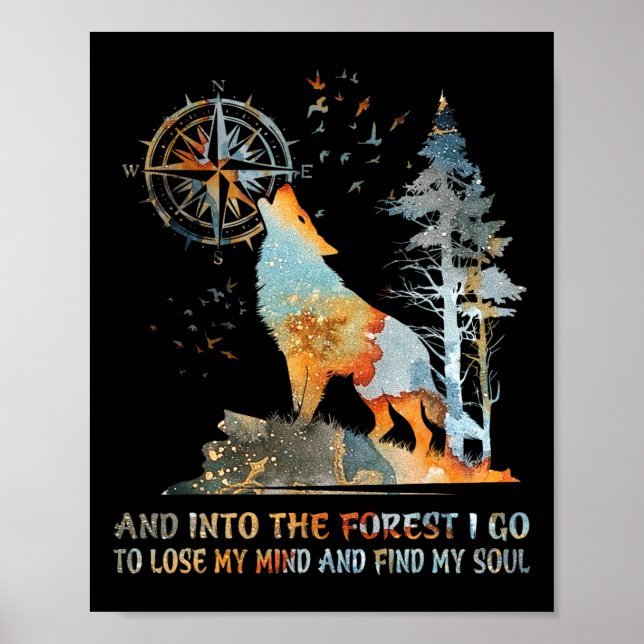 Poster E Na Floresta Eu Vou Ao Perder Da Minha Mente E En (Frente)