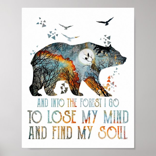 Poster E Na Floresta Eu Vou Para Perder Minha Mente Acamp (Frente)