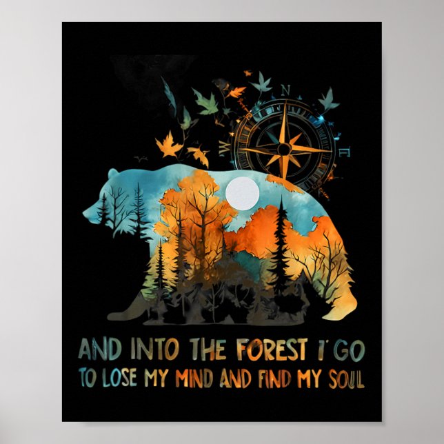 Poster E Na Floresta Eu Vou Para Perder Minha Mente Acamp (Frente)