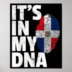 Poster É Natal da Bandeira da República Dominicana do Dna