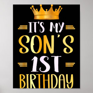Poster É o 1º aniversário do meu filho Feliz 1 ano de ida