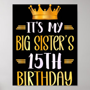 Poster É o 15º Aniversário da Minha Irmã Mais Velha Feliz